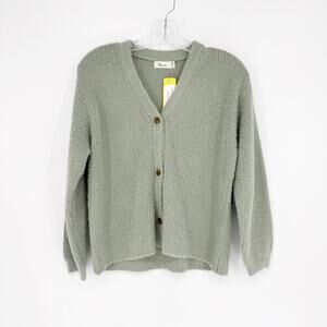 The Commons Fuzzy Boxy Button Cardigan Size Medium